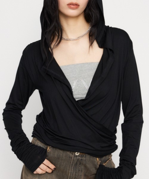 パーカー DRAPE  HOODIE トップス レディース
