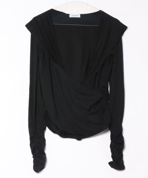 LAGUA GEM パーカー DRAPE HOODIE トップス レディース