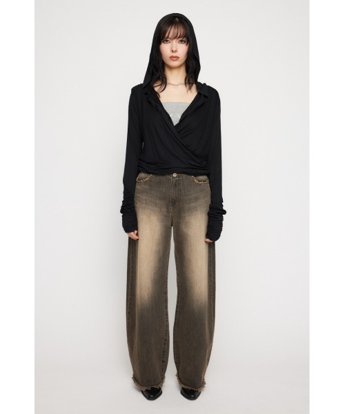 LAGUA GEM パーカー DRAPE HOODIE トップス レディース
