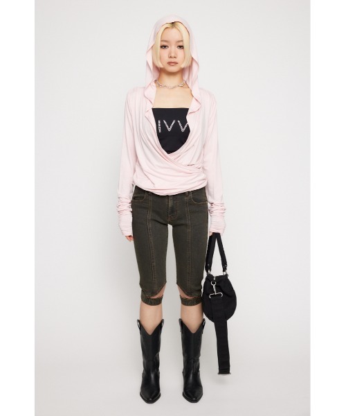 パーカー DRAPE  HOODIE トップス レディース LAGUA GEM パーカー DRAPE HOODIE トップス レディース