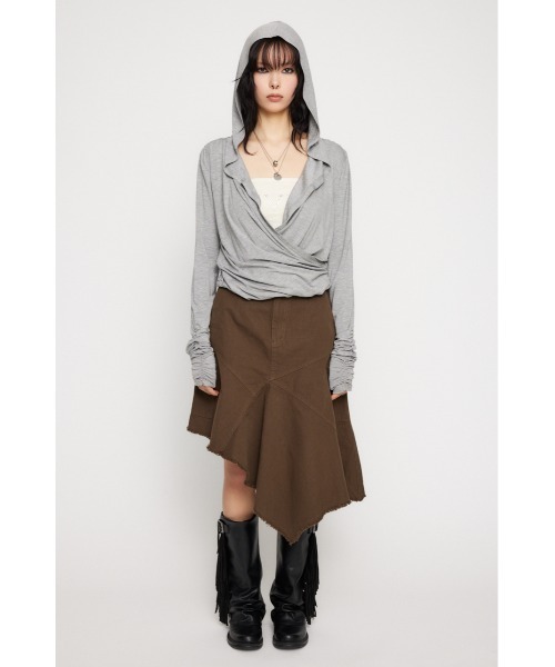 パーカー DRAPE  HOODIE トップス レディース LAGUA GEM パーカー DRAPE HOODIE トップス レディース