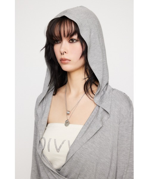 ラグアジェム　DRAPE HOODIE トップス LAGUA GEM | DRAPE HOODIE トップス (Tシャツ・カットソー(長袖