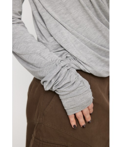 ラグアジェム　DRAPE HOODIE トップス LAGUA GEM パーカー DRAPE HOODIE トップス レディース