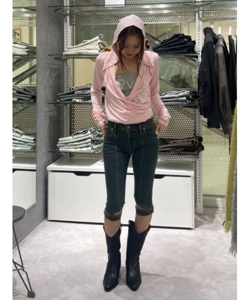 LAGUA GEM（ラグアジェム） パーカー DRAPE HOODIE トップス