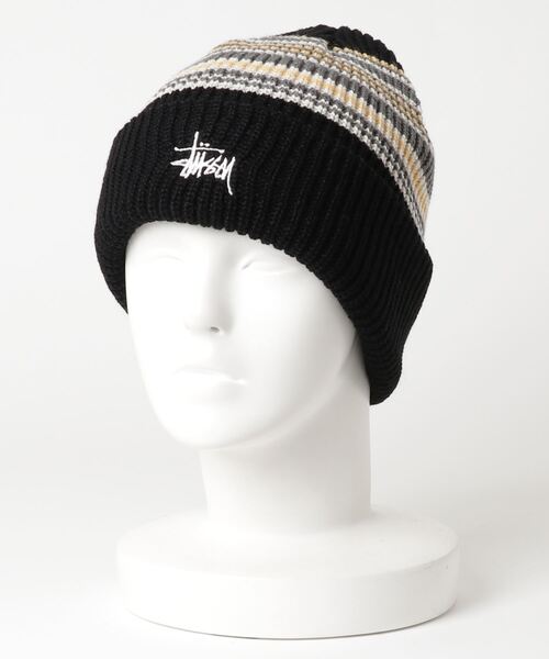 STUSSY（ステューシー） ニットキャップ ONE SIZE ブラック メンズ
