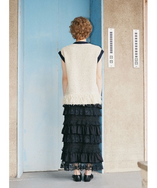 COEL（コエル） ベスト ジレ フリンジツイードジレ レディース