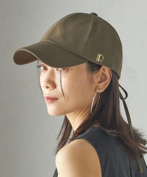 Revisブラウン ブラックリボン付きキャップ 2点セット Revis. キャップ 帽子 uvカット 紫外線カット レディース Revis.:「UV