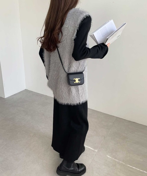 「GeeRA」 ニットワンピース MEDIUM ブラック レディース_画像3