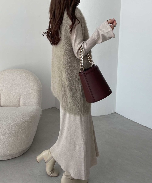 「GeeRA」 ニットワンピース MEDIUM ブラック レディース_画像8