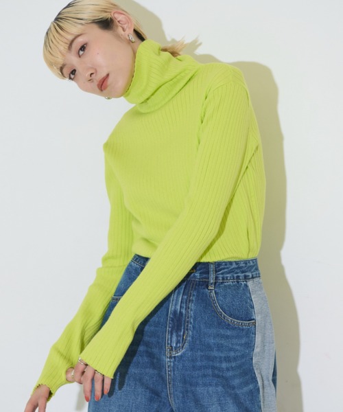 「Auntie Rosa Holiday」 タートルネックニット FREE ブラック レディース_画像4