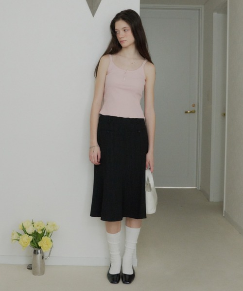 GIUNON スカート midi pocket stripe skirt / ミディポケット
