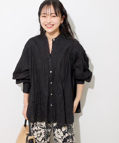 「JOURNAL STANDARD relume」 半袖ブラウス FREE ブラック レディース JOURNAL STANDARD relume 「JOURNAL relume」 半袖ブラウス FREE