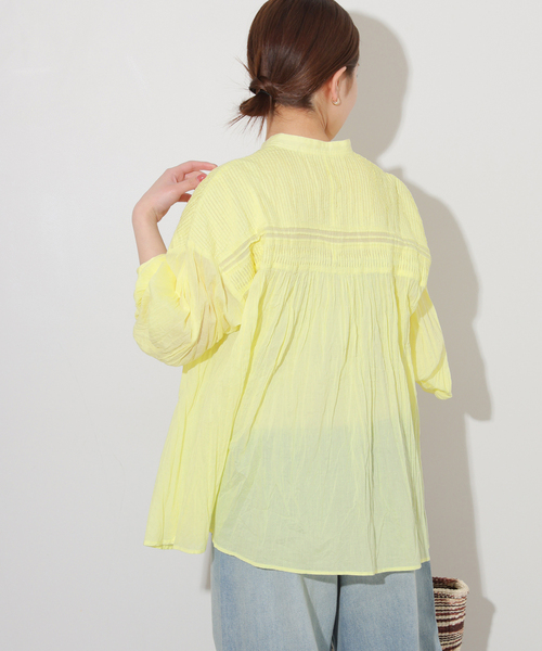 タグ付 25ss【ジャーナルスタンダード】コットンジャガードピンタックブラウス タグ付 25ss【ジャーナルスタンダード】コットンジャガード