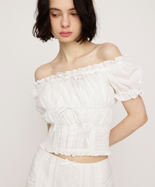 SLY（スライ） tシャツ COTTON LACE TOPS コットン レース トップス