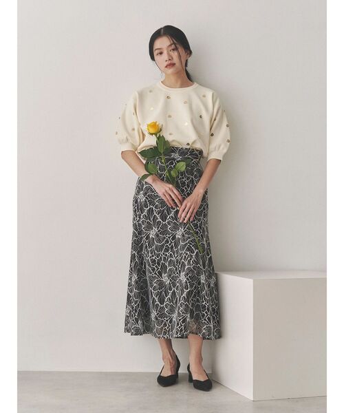 ニット セーター 「WEB限定」スパンコール刺繍ニット レディース TONAL ニット セーター スパンコール刺繍ニット レディース