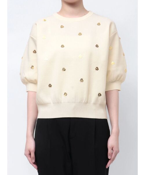 ニット セーター 「WEB限定」スパンコール刺繍ニット レディース TONAL ニット セーター スパンコール刺繍ニット レディース