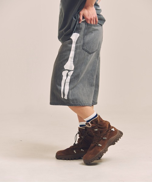 VANSON（バンソン） ジーンズ VANSON-SKELTON BONES-Denim Shorts