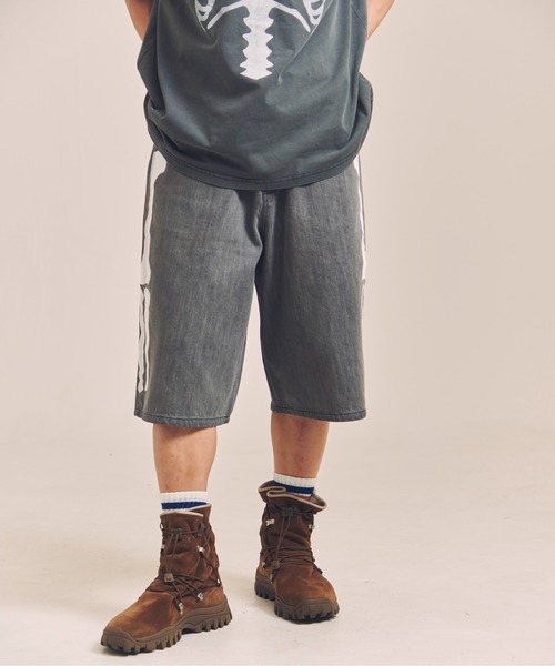 VANSON（バンソン） ジーンズ VANSON-SKELTON BONES-Denim Shorts