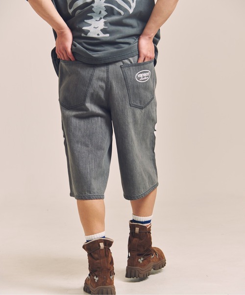 VANSON（バンソン） ジーンズ VANSON-SKELTON BONES-Denim Shorts