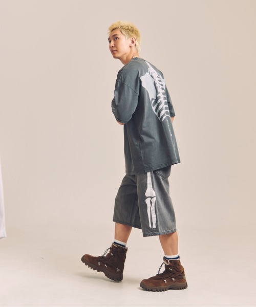 VANSON（バンソン） ジーンズ VANSON-SKELTON BONES-Denim Shorts