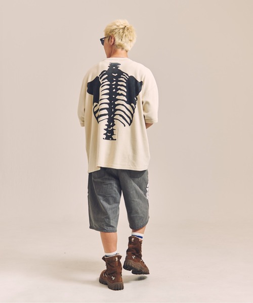 VANSON（バンソン） ジーンズ VANSON-SKELTON BONES-Denim Shorts