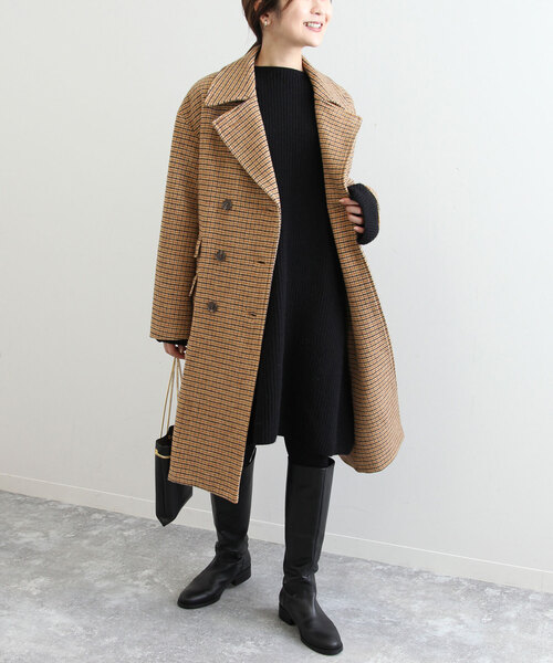 「SLOBE IENA」 ピーコート 38 ブラウン レディース_画像2