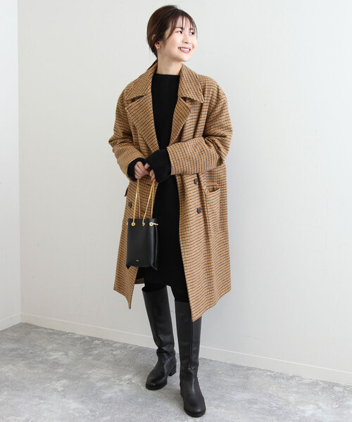 「SLOBE IENA」 ピーコート 38 ブラウン レディース_画像9