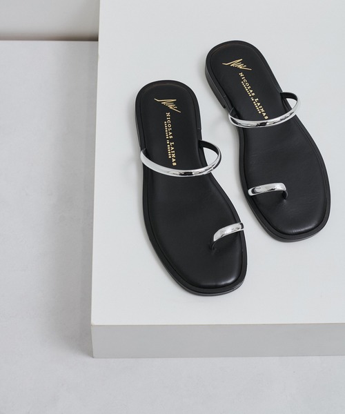 NICOLAS LAINAS メタリック サムリング サンダル size 37 BEAUTY&YOUTH UNITED ARROWS｜<NICOLAS LAINAS>メタリック