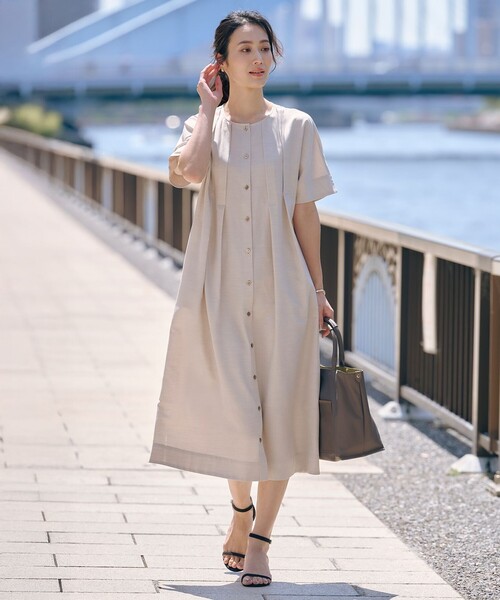 J.PRESS（J.プレス） ワンピース 半袖 「洗える・接触冷感」ライト