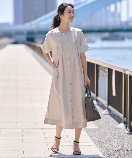 J.PRESS(J.プレス) ワンピース 半袖 「洗える・接触冷感」ライト J.PRESS(J.プレス) ワンピース 半袖 「洗える・接触冷感」ライト