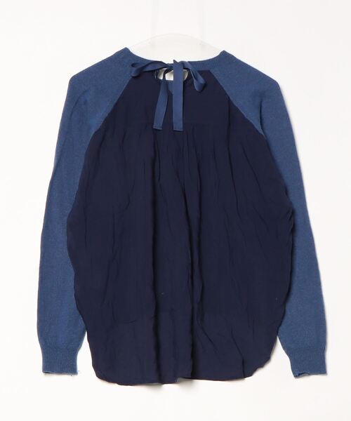 「SACRA」 長袖ニット 38 ブルー レディース_画像2