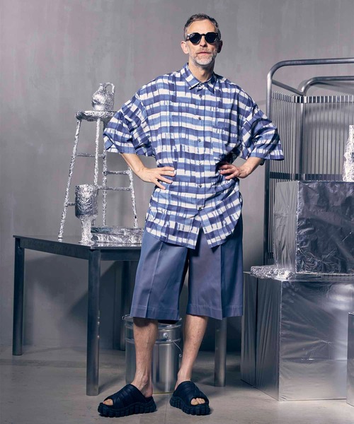 パンツ Suvin Cotton Gabardine Prime-Wide Shorts 120/2/2 Suvin Cotton Gabardine Prime-Wide Shorts