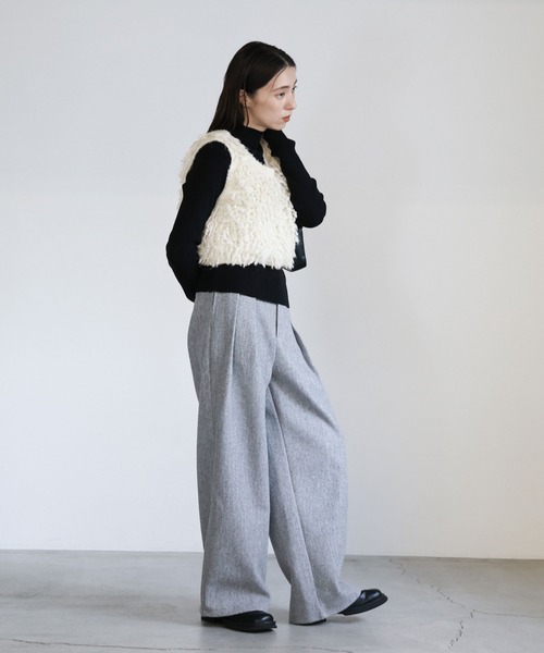 select MOCA（セレクトモカ） ベスト ジレ ウールミックスニットベスト