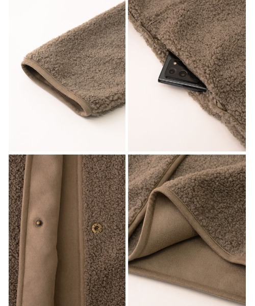 「Re:EDIT」 ノーカラーコート MEDIUM アイボリー レディース_画像3