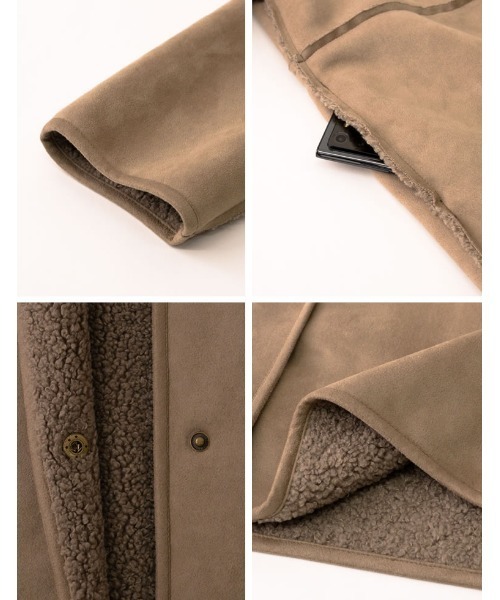 「Re:EDIT」 ノーカラーコート MEDIUM アイボリー レディース_画像5