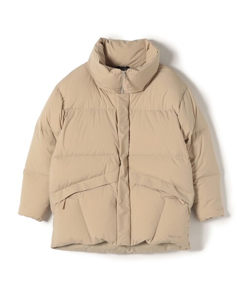 Marmot」 ダウンコート MEDIUM ベージュ レディース
