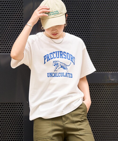 FREAK'S STORE tシャツ タイガープリントTシャツ/カレッジ