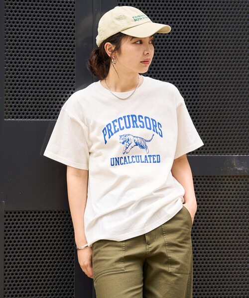FREAK'S STORE tシャツ タイガープリントTシャツ/カレッジ
