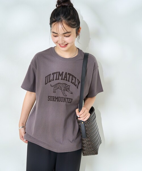 FREAK'S STORE tシャツ タイガープリントTシャツ/カレッジ