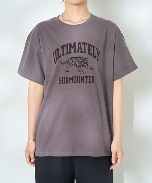 FREAK'S STORE tシャツ タイガープリントTシャツ/カレッジ