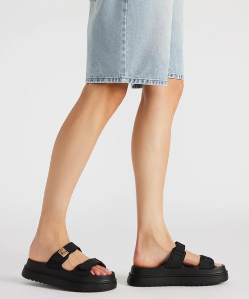 STEVE MADDEN サンダル ダブルベルトフラットサンダル/S.MADDEN