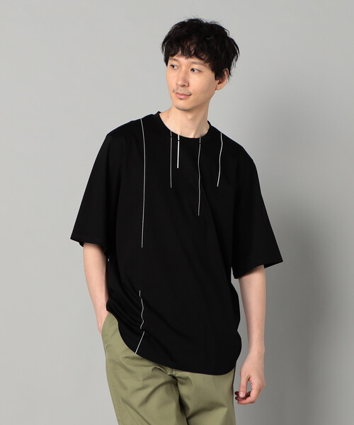 COMME CA MEN（コムサメン） tシャツ シルケットスムース ラインT