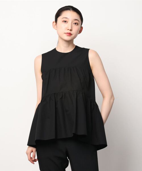 「Demi-Luxe BEAMS」 ノースリーブブラウス ONE SIZE ブラック レディース