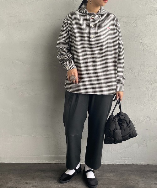 DANTON ブラウス 36 dt-b0174sox]DANTON(ダントン)PLAIN OXFORD ROUND COLLAR