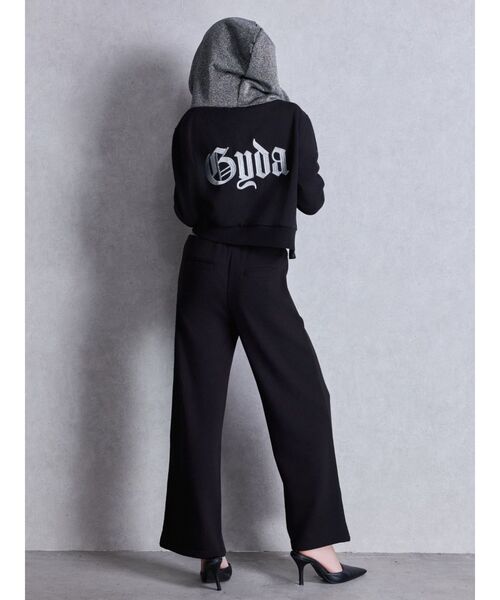 GYDA パーカー BACK embroidery GLITTERパーカー レディース