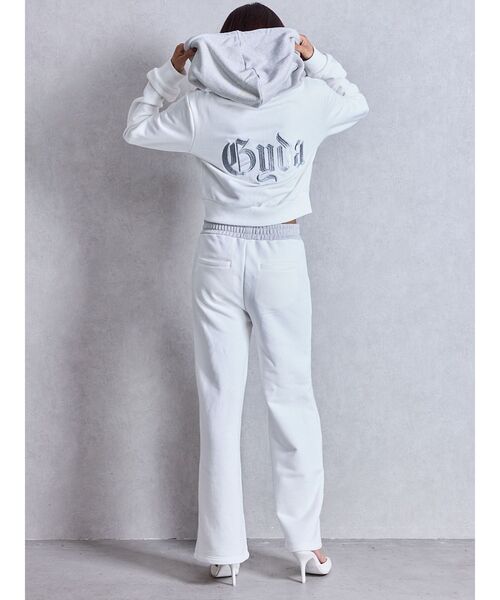 GYDA パーカー BACK embroidery GLITTERパーカー レディース