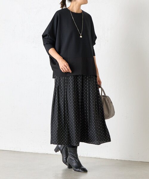BEARDSLEY tシャツ ラウンドキリカエプルオーバー レディース