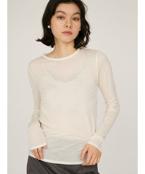tシャツ セミシアーフライストップス レディース