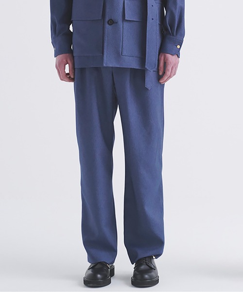 CULLNI（クルニ） パンツ Faux Denim 1Tuck Semi Wide Pants with Long