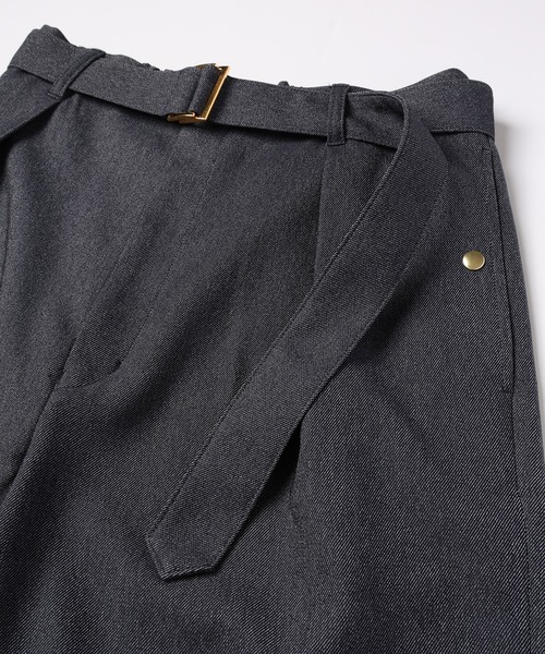 CULLNI（クルニ） パンツ Faux Denim 1Tuck Semi Wide Pants with Long